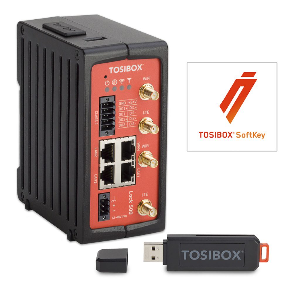 Starter Kit TBKIT500A - cenově zvýhodněná sestava. Průmyslový VPN router s napájecím zdrojem, s modemem pro oblast EMEA + HW a SW klíč