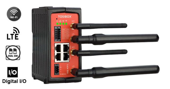LOCK 500 TBL5iAPS - průmyslový VPN router s napájecím zdrojem, s modemem pro oblast EMEA