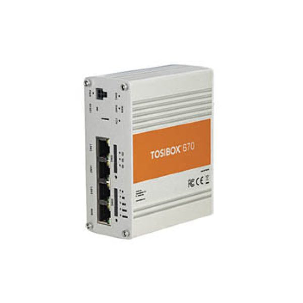 TOSIBOX 670AU - VPN router 70 Mbit/s, vestavěný LTE modem, Dual SIM slot, 3x LAN